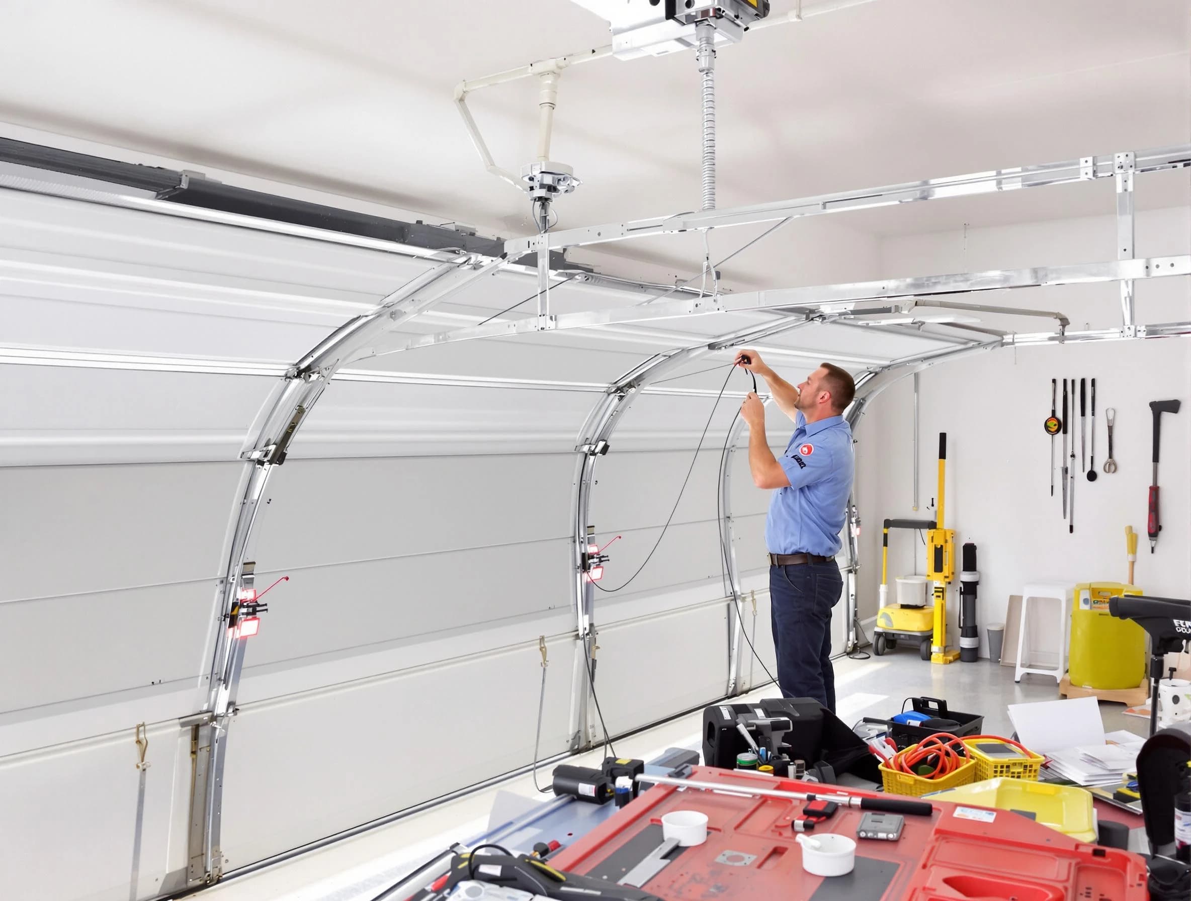 Garage door cable repair service by Lowell Garage Door Repair in Lowell