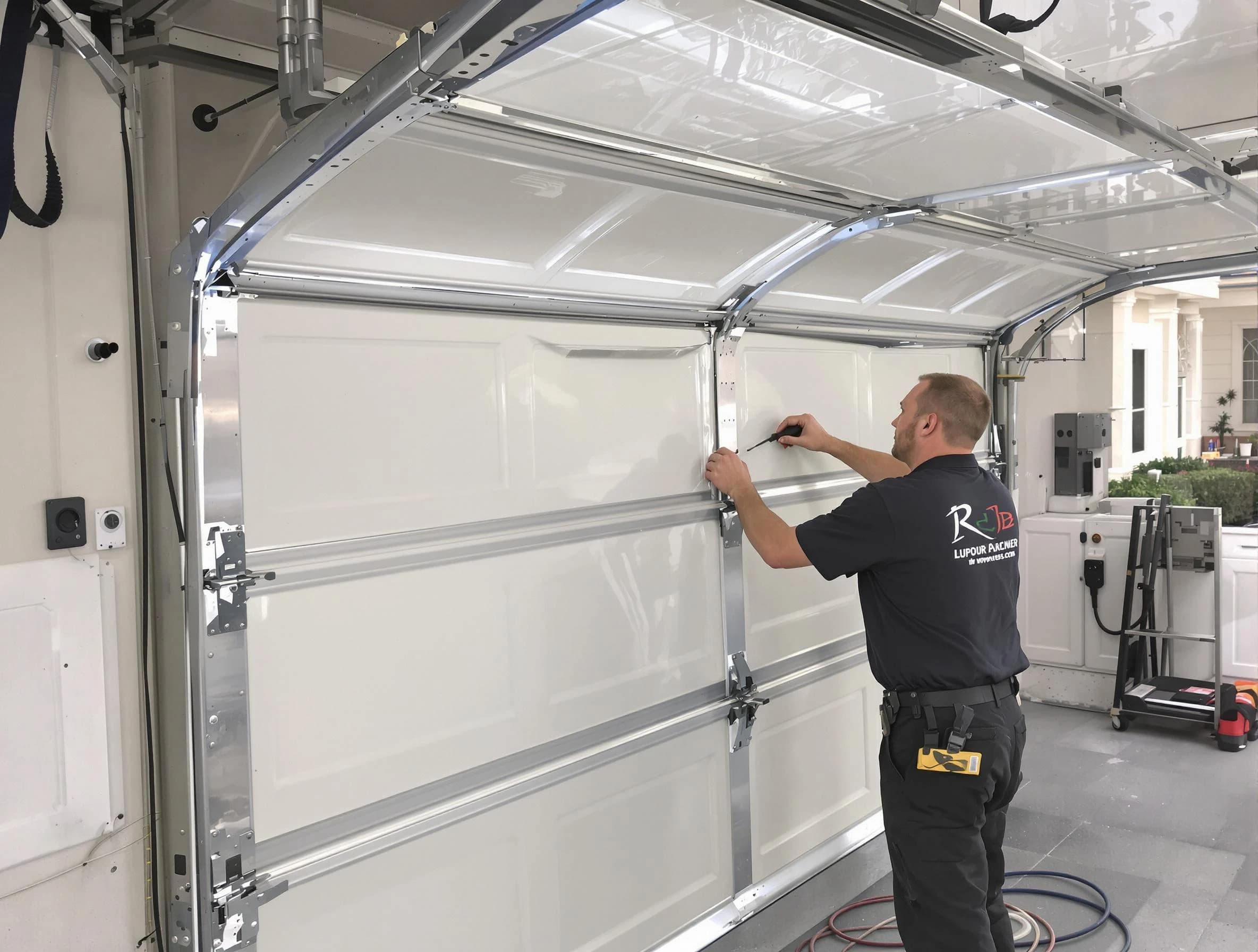 Lowell Garage Door Repair professional performing panel repair in Lowell