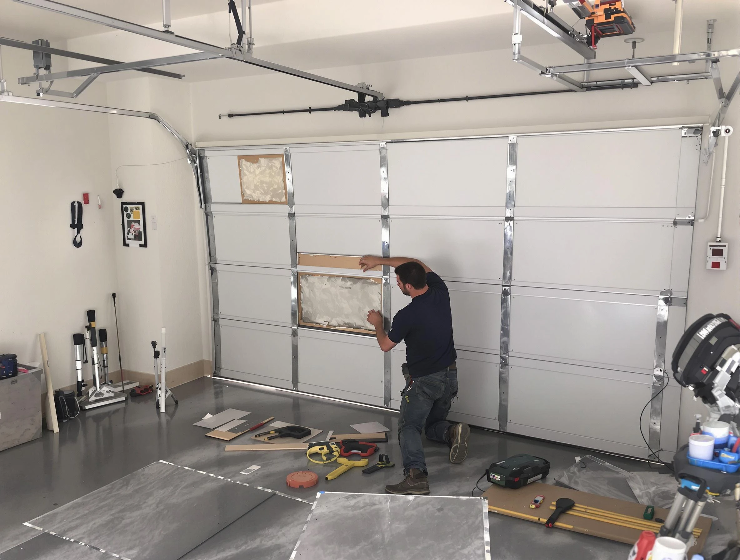 Garage Door Panel Repair in Lowell